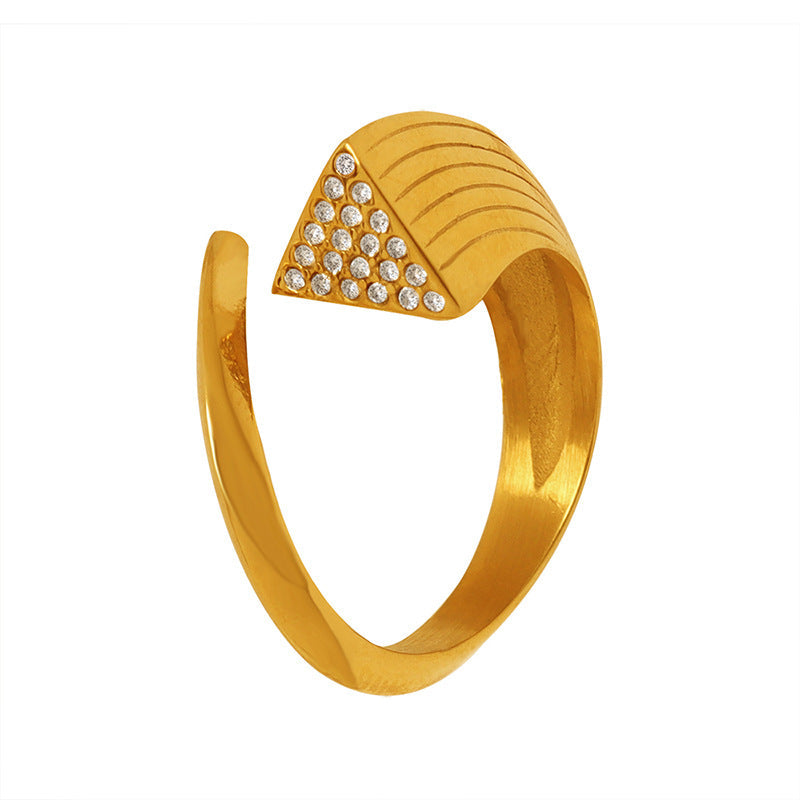 Nina Geometric Zirconia Ring